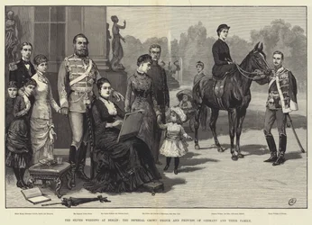 The Silver Wedding at Berlin, the Imperial Crown Prince and Princess of Germany and their Family